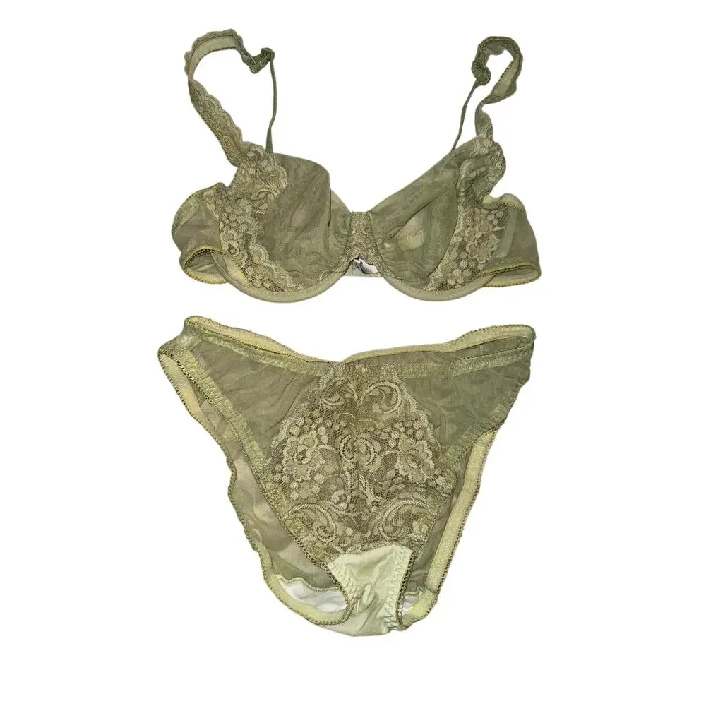 Vintage Marilyn Monroe by Warners Sheer Lace Lingerie Set 36B/L
